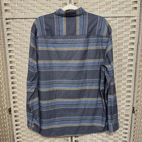 Orvis Active Fit Shirt Men’s L Blue Stripe Long Sleeve Button Down Performance - Picture 2 of 11